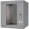 Stalflex Rack Cabinet 10" 6U, 300mm, Glass Door, Grey S-RC10-6U-300GG (6 HE, 10 Zoll Rack) (S-RC10-6U-300GG)