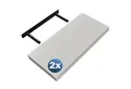 Casaria Wandregal, Weiß Hängeregal mit Halterung 15kg Tragkraft Küche Matt 50cm