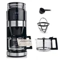 Barista Kaffeemaschine mit Mahlwerk | Filterkaffeemaschine mit Glaskanne | 900W Filtermaschine mit Touchdisplay & Timerfunktion für bis zu 10 Tassen | 1,25 Liter Kaffeekanne | Für Bohnen & Pulver