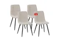 Albatros International Esszimmerstuhl Esszimmer Stühle 4 er Set BORA, Stuhl Stühle Esszimmerstühle, Küche (4er Set, Beige, Stoff Bezug), Küchenstuhl Küchenstühle Essstühle für den Esstisch Ess Stühle