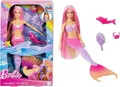Barbie Meerjungfrau Puppe Farbwechsel Zubehör Pinkhaar Kinder Spielset HRP97