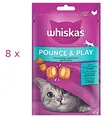 Whiskas Snack Pounce & Play mit Huhn (€ 60,97/kg) Jagen Spielen: 8 Beutel x 45 g
