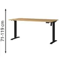 Germania Schreibtisch Profi 3.0, 8024-582, eiche / schwarz, elektrisch höhenverstellbar, 160 x 71-119 x 80 cm