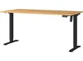 Schreibtisch Profi 2.0, elektrisch höhenverstellbar, B 1400 x T 800 x H 710 - 1190 mm, Grandson-Eiche/schwarz