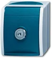 Busch-Jaeger 20 EWSL-53 SCHUKO Steckdose, Grau/Blaugrün, ocean (IP 44) (2CKA002083A0822)