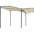 Furnicato Pavillon Mit Klappbarer Dacherweiterung 300x250x200-250 Cm Cremeweiß