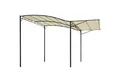 furnicato Pergola Pavillon mit Lamellendach 300x250 cm Schwarz Cremeweiß, BxTxH: 250x250x250 cm