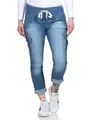 CLEO STYLE Jogginghose Damen Jogginghose Jeans 21094 Mittelblau, Mittelblau