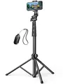 UGREEN Handy Stativ 170cm Stabil und Tragbar Handy Ständer mit Bluetooth Fernbedienung, Smartphone Stative kompatibel mit iPhone 17 16 15 14 Pro Max,14 Pro,14, Galaxy S23 Ultra, S23+, Huawei, GoPro