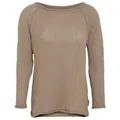 Knit Factory Strickponcho Jasmin Pullover 40/42 Glatt Beige (1-tlg) Strickware Strickartikel Pullover Strickpullover