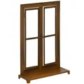 Eisenfenster, Edelrost Sprossenfenster 55 x 80cm mit Schwelle, Riegel für Balkon