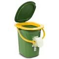 Camping Eimer Toilette WC Outdoor Universal Garten Angeln Reise Grün Orange 19L