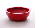 Elegant Einrichten | Pflanzkübel | Fiberglas | rund | D55xH19cm | hochglanz rot