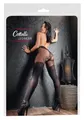 Cottelli LEGWEAR Schwarze Strumpfhose mit elegantem Muster über dem Knie 1