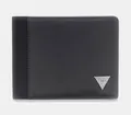 GUESS Berna Geldbörse aus Leder| mit RFID-Schutz |5 Kartenfächer|Schwarz, Herren