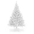 Künstlicher Weihnachtsbaum weiß inklusive Metall Ständer - 180 cm - Kunst Tannenbaum mit Baumständer klappbar - Weihnachtsdeko Christbaum Schneetanne Weihnachtstanne Kunstschnee Tanne unecht