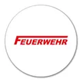 Huuraa Aufkleber Feuerwehr 10cm rund Sticker Geschenkidee