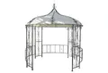 PROREGAL® Pergola Almeria 330x300x300cm Rundpavillon Garten Pavillon, BxTxH: 300x300x330 cm