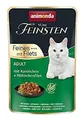 animonda vom Feinsten mit Filets, Katzenfutter nass mit Kaninchen + Hühnchenfilet, 18 Portionsbeutel (18 x 85g), getreidefreies Katzen Nassfutter ohne Zucker, mit fleischigen Zutaten