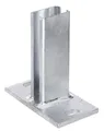 Alberts Pfostenträger, zum Aufschrauben, für Zaunpfosten 60x40 mm für Doppelstabmatten, Platte 150x80 mm