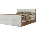 Boxspringbett mit Bettkasten  ¦ weiß ¦ Maße (cm): B: 128 H: 113