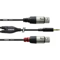 Cordial Audio Adapterkabel [1x Klinkenstecker 3.5 mm - 2x XLR-Buchse] 3.00 m Schwarz