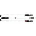 Cordial CFY 3 WFF - 3,0 m, 3,5 mm Stereo Klinke auf  2x XLR Female REAN - Y-Kabel