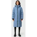 Marikoo Steppjacke Zuraraa XVI langer Winter Mantel gesteppt blau XXXL (46)