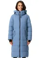 MARIKOO Damen Winterjacke Stepp Winter Jacke gesteppt lang warm Kapuze B989 [B989-Zurar-DustyBlue-Gr.3XL]