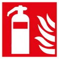 SafetyMarking Hinweisschild, Schild Folie nachleuchtend 150 x 150 mm Feuerlöscher ISO