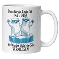 Momentals® Tasse Abschied | Eisbär & Spruch | Danke für die coole Zeit mit dir