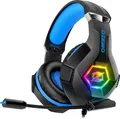 deepartner Gaming Headset für PS4 PS5 PC,PS4 Kopfhörer mit Mikrofon 3D Surround