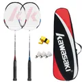 Badminton Set 2 Carbon Shaft Profi Badmintonschläger Leichtgewicht Badminton ...