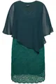 Ulla Popken große Größen Abendkleid 54+ dunkelgrün Abendkleid Chiffon Cape