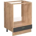 Vicco - Herdumbauschrank Fame-line, Anthrazit-gold, 60 Cm Ohne Arbeitsplatte