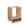 Vicco Herdumbauschrank Fame-Line, Anthrazit-Gold, 60 cm ohne Arbeitsplatte, zur Kombination mit weiteren Modulen der Fame-Line Serie