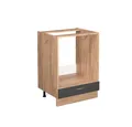 Vicco Herdumbauschrank Fame-Line, Anthrazit-Gold/Goldkraft Eiche, 60 cm ohne Arbeitsplatte (1-St)