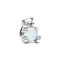 Pandora Moments Eisbär Charm aus Sterling Silber mit synthetischer Opal, Kompatibel Moments Armbänder, 793589C01