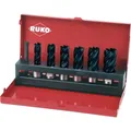 Ruko Kernbohrersatz 7 teilig Ø 12-14-16-18-20-22 mm HSS TiAlN-beschichtet Schnitttiefe 30 mm Weldon (108820F/RUKO)