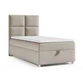Best For Home Boxspringbett, Beige, Textil, Höhe ca. 18 cm, Rechteckig, 100x200 cm, Schlafzimmer, Betten, Boxspringbetten