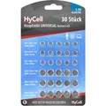 HyCell Knopfzelle Sortiment 30-teilig, AG1, AG3, AG4, AG10, AG12, AG13, 30 Stück