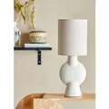 Tischleuchte Bloomingville, Beige, für Wohnzimmer, Stein - 55