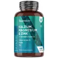 Kalzium Magnesium Zink Tabletten - 400Stk - Vitamin D3 K2 - Stoffwechsel - Vegan