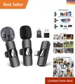 Kabelloses Lavalier Mikrofon für Handy/iPhone/Computer, Wireless USB C Anstec...