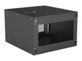 Intellinet Wandverteiler 19" 6 HE 540x560 Flatpack schwarz Rack-Modul 6 Schwarz
