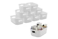 Spetebo Aufbewahrungsbox Kunststoff Organizer Box weiß mit Griffen 24 x 17 cm (Set, 1 St., 1), mit praktischen integrierten Tragegriffen