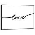 REINDERS Gerahmtes Bild, Love, Schlafzimmer, Bilder, Wanddeko, Room Decor, MDF, Schwarz-Weiß, 30 x 40