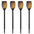 Outsunny Solarleuchte,, Schwarz, Kunststoff, LED integriert, 12x72x12 cm, Lampen & Leuchten, Außenbeleuchtung, Außenleuchten