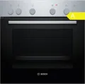 Bosch Herdset Edelstahl 60cm Glaskeramik 4 Zonen Bräterzone HEF010BR1 A