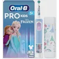 Oral-B Vitality Pro 103 Kids Frozen mit Reiseetui, Elektrische Zahnbürste (hellblau/weiß) - Schwarz/Grau
